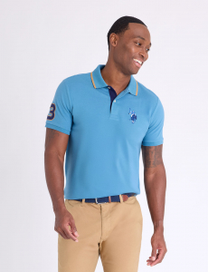 SLIM FIT BIG LOGO MULTI-TONAL POLO SHIRT