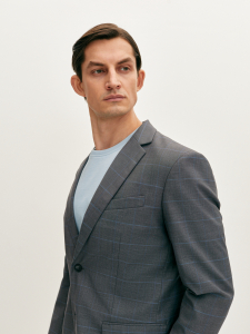 Пиджак однобортный в клетку