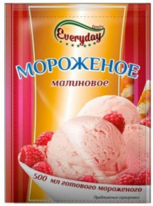 EVERYDAY Десерт сухой для мороженого аромат малины 55г