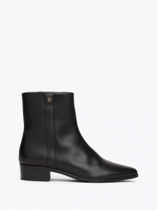 Leather Zip Ankle Boot