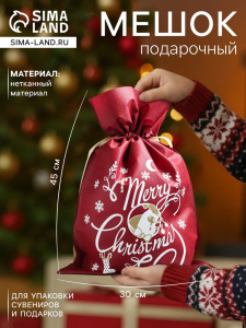 Мешок подарочный новогодний «Время чудес», 30?45 см