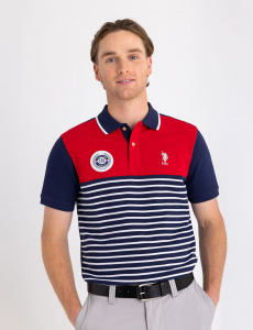 135 ANNIVERSARY COLOR BLOCK PIQUE POLO SHIRT