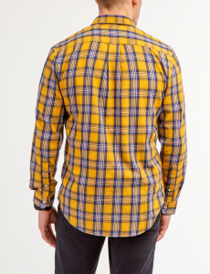 PLAID PEACHED TWILL LONG SLEEVE SHIRT