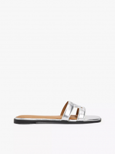 Metallic Leather TH Monogram Sandal