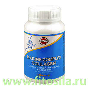 Морской коллаген+Витамин С, 120 капсул БАД  Dr.Mybo