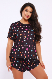 Домашний костюм с шортами больших размеров 5732