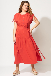 Платье Viola Style 01031 коралл