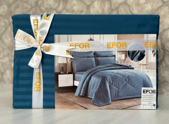 КПБ EFOR SATIN MAVI синий (4 наволочки)