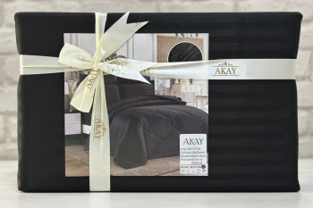 КПБ AKAY SATIN чёрный 1,5 пвх