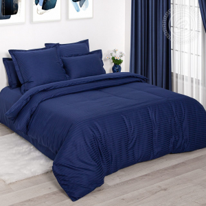 Постельное белье Индиго (полоса) (страйп-сатин)