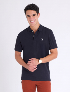 SOLID PIQUE SMALL LOGO POLO SHIRT