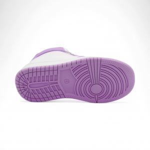 Кроссовки высокие демисезонные А7776-19 бело фиолетовые