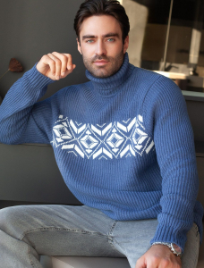 Свитер крупной фактурной вязки из мягкой пряжи из хлопка с акрилом