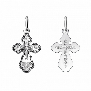 213.55 крест из серебра штампованный частичное чернение