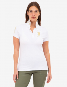 USPA METALLIC PRINT POLO SHIRT
