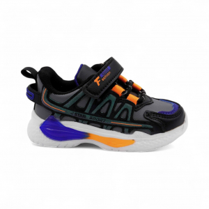 LED - кроссовки С7221-10 серо оранжевые