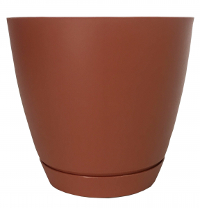 Горшок для цветов «Камея» терракотовый 1,4 л (с поддоном)