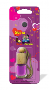 Ароматизатор воздуха LOVE IS... КОЛА-ЛИМОН_флакон с дер. крышкой