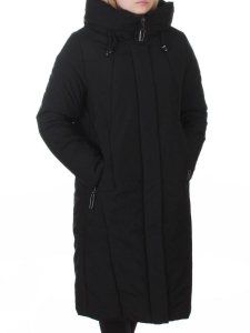 M-9098 BLACK Пальто зимнее женское (верблюжья шерсть, 120 гр. холлофайбер)