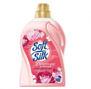 Ополаскиватель для тканей Soft Silk Бархатная роза и жасмин 2 л.Фабрика Ромакс##