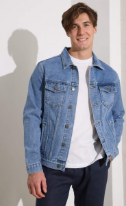 Куртка джинс P011-1336 middle blue