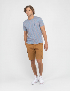 END ON END STRIPE SLUB JERSEY T-SHIRT