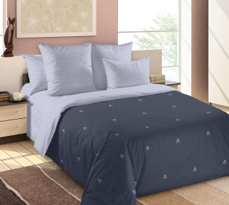 Комплект постельного белья Аристократ синий Сатин