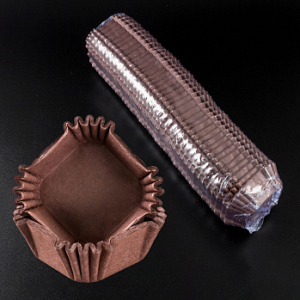 Капсулы для конфет коричневые квадратные 43*43 мм, h 24 мм, 1000 шт.