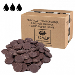 Шоколад темный 54%, Томер, коробка 5 кг