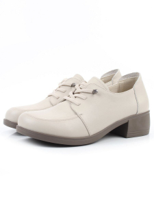 03-YDN15-23 LT. BEIGE Полуботинки женские (натуральная кожа)