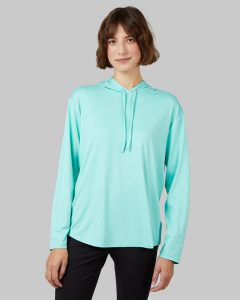WOMEN'S COOL LONG SLEEVE HOODED T-SHIRT