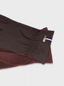 Комбинированные перчатки с металлическим декором