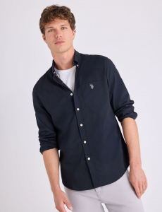 SOLID STRETCH POPLIN LONG SLEEVE SHIRT