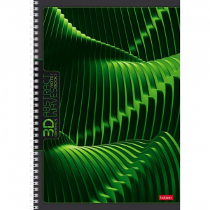 Тетрадь A4, 96 листов в клетку на гребне «Абстракция», обложка мелованный картон, глянцевая ламинация, блок 65 г/м?, МИКС