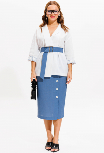 Комплект Anastasia 1083 бело-голубой