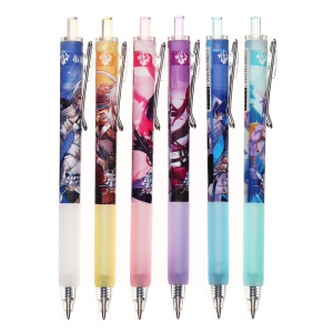 Ручка гелевая автоматическая 0.5 мм синяя «Аниме», МИКС