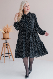 Платье ASV 2440 чёрно-белый
