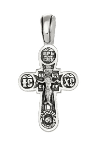 Крест из серебра литье частичное чернение