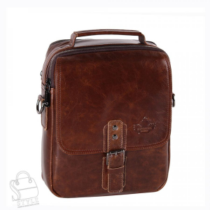 Сумка мужская кожаная 99887Z brown Zinimsk в Новосибирске