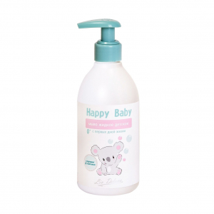 Мыло жидкое с первых дней жизни для детей Happy Baby увлажнение успокаивающий эффект  экстракты мелиссы, алоэ-вера, пшеницы Liv Delano