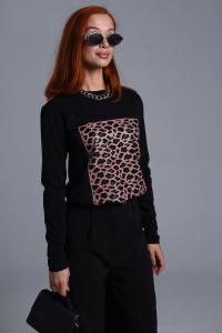 8541 Футболка с длинным рукавом женская