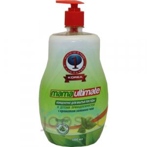 Mama Ultimate Концентрированное средство для мытья посуды, аромат зеленого чая, 1000 мл