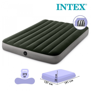 Матрас надувной DURA-BEAM FULL, 191?137?25 см, двуспальный, 64108 INTEX