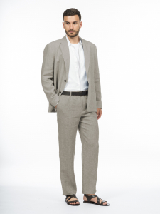 Пиджак свободного кроя изо льна