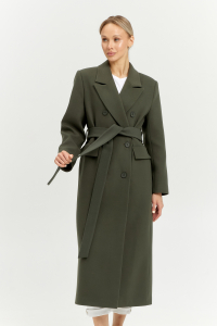 Пальто женское демисезонное 26326 (хаки)