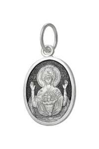 Образ (БМ Неупиваемая Чаша) из серебра частично черненый штампованный