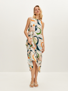 Расклешенное платье-миди