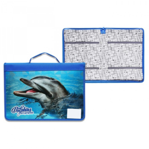 Папка для труда А4, с ручками, молния вокруг, ламинированный картон, 81ТР44, Calligrata, 