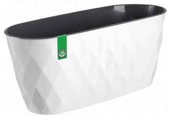 Балконный ящик «Laurel» 5л с дренажной вставкой (белый)