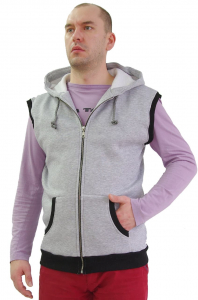 Жилет мужской, супер-футер (меланж) РАСПРОДАЖА